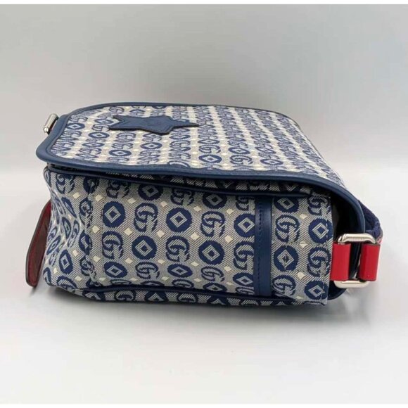 Gucci GG DOT Jetsons Collaboration Kids’ Jacquard Logo-patch Messenger Bag Blue - Picture 5 of 16